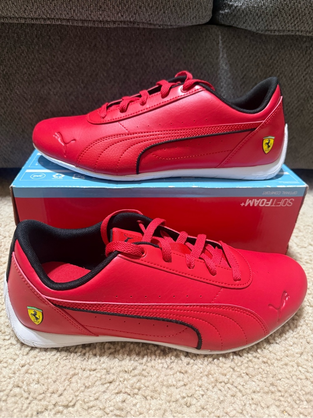 Puma Ferrari Neo Cat OG Red Sneakers Shoes 307019-03 Men's New Size 11